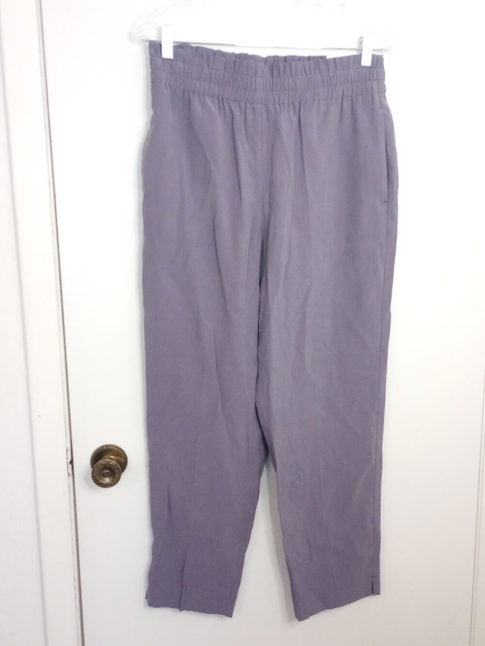 Ann Taylor Factory Dusty Lavender Pull-On High Rise Ankle Pants
